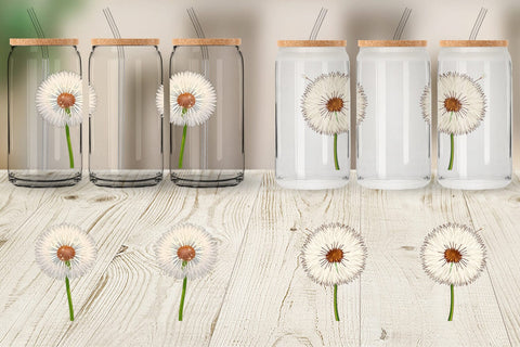Glass Can Spring Dandelion Sublimation artnoy 