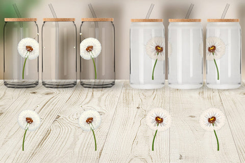 Glass Can Spring Dandelion Sublimation artnoy 