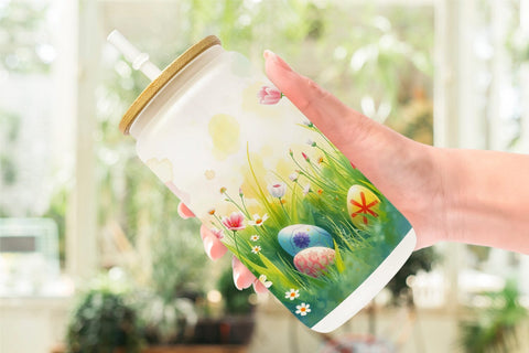 Glass Can Spring Meadow Sublimation artnoy 