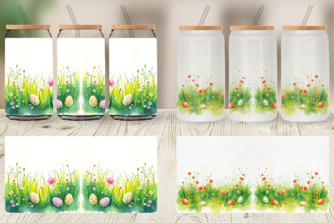 Glass Can Spring Meadow Sublimation artnoy 