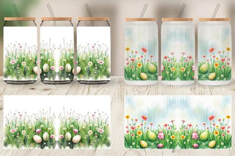 Glass Can Spring Meadow Sublimation artnoy 
