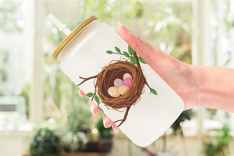 Glass Can Spring Nest Sublimation artnoy 
