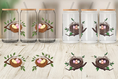 Glass Can Spring Nest Sublimation artnoy 