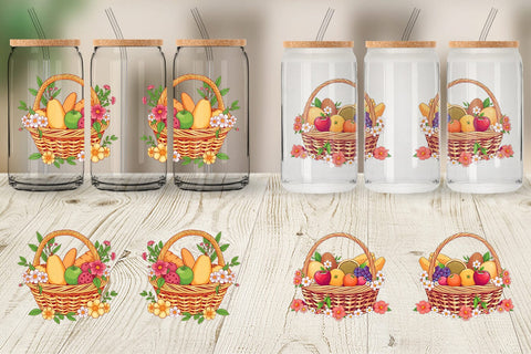 Glass Can Spring Picnic Sublimation artnoy 