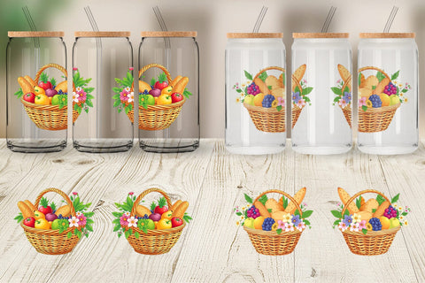 Glass Can Spring Picnic Sublimation artnoy 