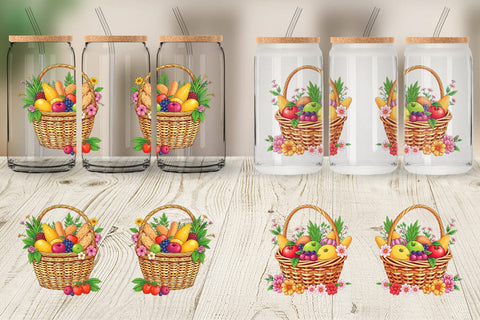 Glass Can Spring Picnic Sublimation artnoy 
