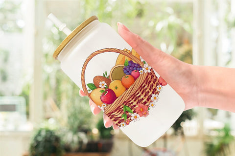 Glass Can Spring Picnic Sublimation artnoy 