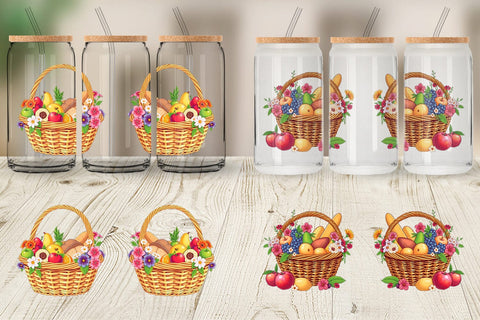 Glass Can Spring Picnic Sublimation artnoy 