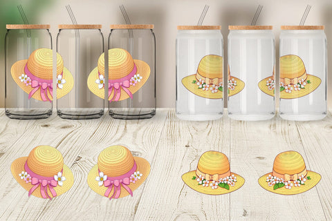 Glass Can Spring Sun Hat Sublimation artnoy 