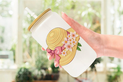 Glass Can Spring Sun Hat Sublimation artnoy 