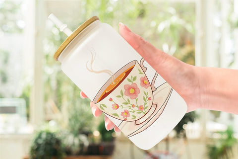 Glass Can Spring Tea Sublimation artnoy 