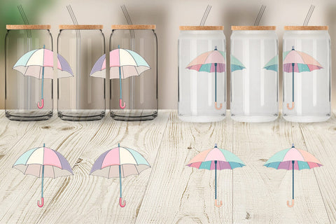 Glass Can Spring Umbrella Sublimation artnoy 