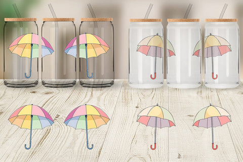 Glass Can Spring Umbrella Sublimation artnoy 