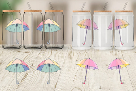 Glass Can Spring Umbrella Sublimation artnoy 