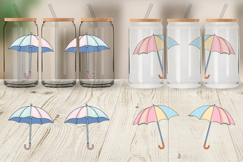 Glass Can Spring Umbrella Sublimation artnoy 