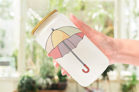 Glass Can Spring Umbrella Sublimation artnoy 