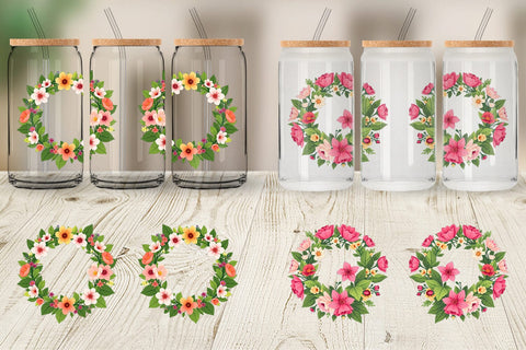 Glass Can Spring Wreath Sublimation artnoy 