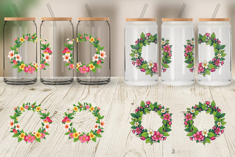 Glass Can Spring Wreath Sublimation artnoy 