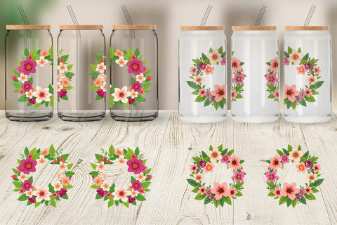 Glass Can Spring Wreath Sublimation artnoy 