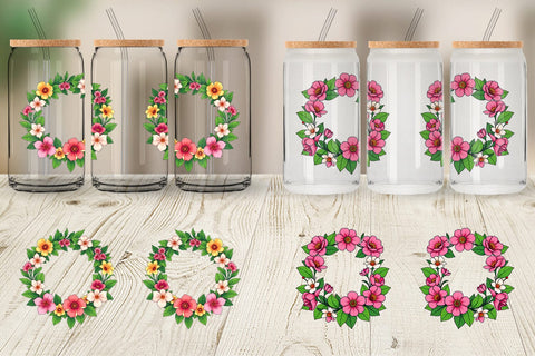 Glass Can Spring Wreath Sublimation artnoy 