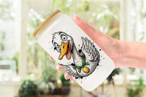 Glass Can St Paddys Animal Party Art Sublimation artnoy 