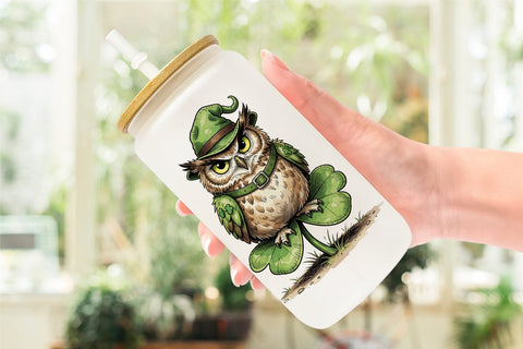 Glass Can St Paddys Lucky Animal Sublimation artnoy 