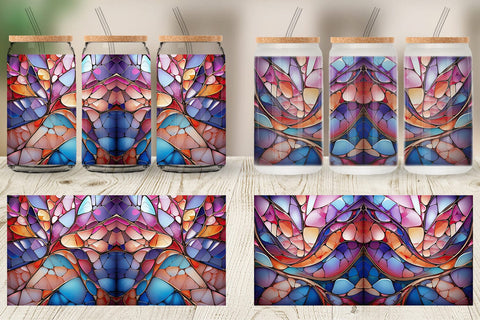 Glass Can Stained Glass Mosaic Sublimation artnoy 