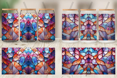 Glass Can Stained Glass Mosaic Sublimation artnoy 