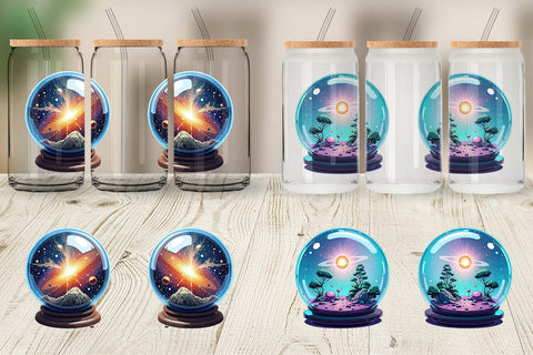 Glass Can Starlight Terrariums Sublimation artnoy 