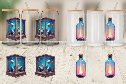 Glass Can Starlight Terrariums Sublimation artnoy 