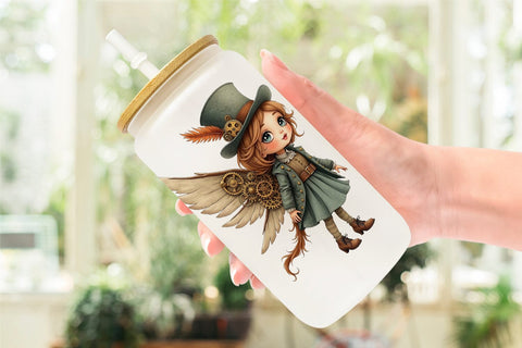 Glass Can Steampunk Dolls Sublimation artnoy 