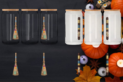 Glass Can Stitched Witchcraft Craft Patchwork Sublimation artnoy 
