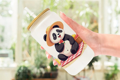 Glass Can Summer Animals Sublimation artnoy 