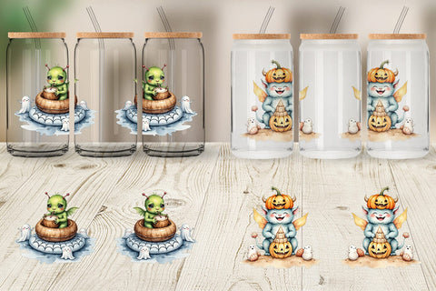 Glass Can Summer Break Monsters Sublimation artnoy 