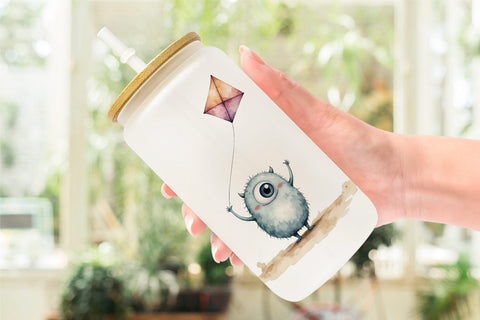 Glass Can Summer Break Monsters Sublimation artnoy 