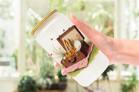 Glass Can Summer Picnic Dreams Sublimation artnoy 