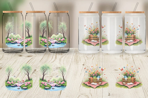 Glass Can Summer Picnic Dreams Sublimation artnoy 