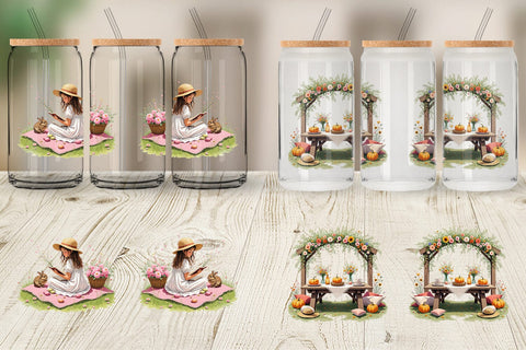 Glass Can Summer Picnic Dreams Sublimation artnoy 