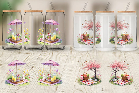 Glass Can Summer Picnic Dreams Sublimation artnoy 