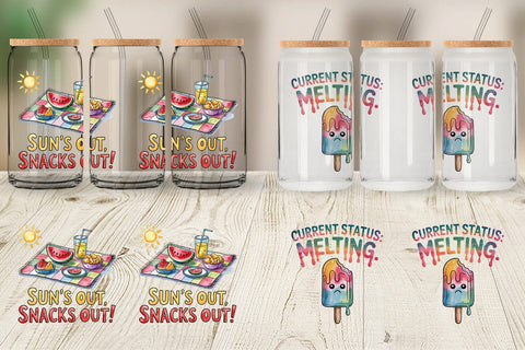 Glass Can Summer Quote Sublimation artnoy 