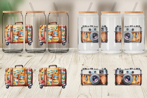 Glass Can Summer Vacation Sublimation artnoy 