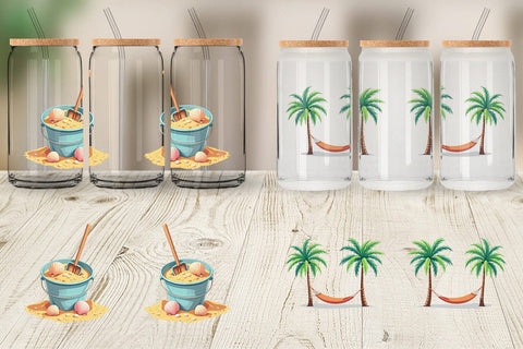 Glass Can Summer Vibes Sublimation artnoy 