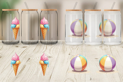Glass Can Summer Vibes Sublimation artnoy 