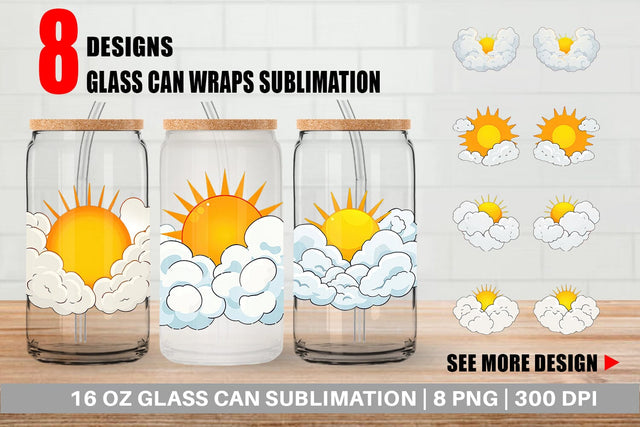 Glass Can Sun and Clouds Sublimation artnoy 