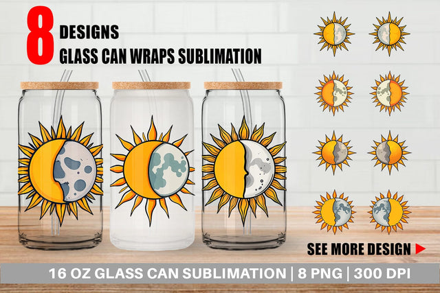 Glass Can Sun and Moon Sublimation artnoy 