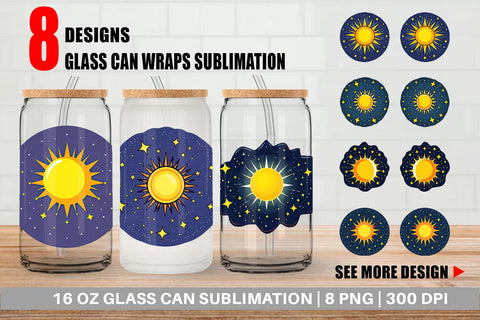 Glass Can Sun and Stars Sublimation artnoy 
