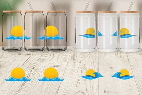 Glass Can Sun and Waves Sublimation artnoy 