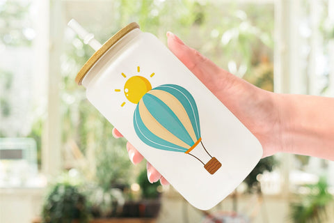 Glass Can Sun Hot Air Balloon Sublimation artnoy 