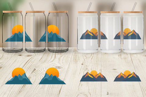 Glass Can Sun over Mountains Sublimation artnoy 