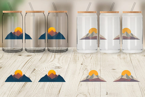 Glass Can Sun over Mountains Sublimation artnoy 